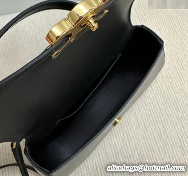 Inexpensive Celine Teen Lola Shoulder bag in Shiny Calfskin 119533 Black 2024