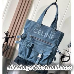 Market Sells Celine Mens Tote Bag in Blue Denim with Celine 116072 2024