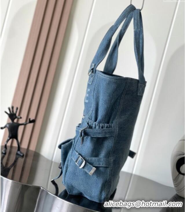 Market Sells Celine Mens Tote Bag in Blue Denim with Celine 116072 2024