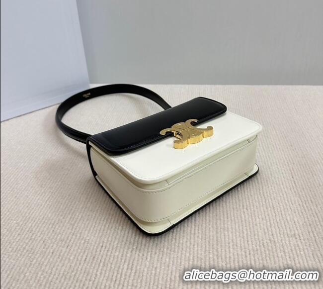 Best Price Celine Teen Garance Shoulder Bag in Patent Calfskin 118053 Black/White 2024