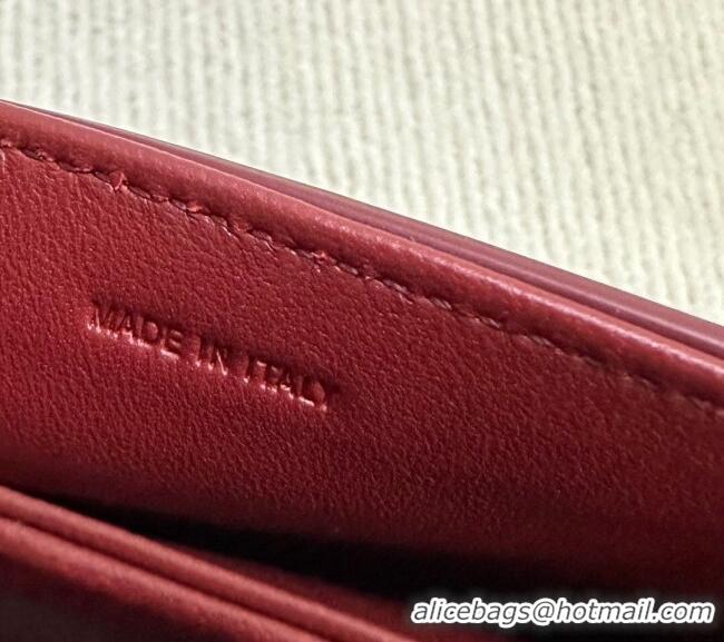 Spot Bulk Celine Teen Garance Shoulder Bag in Patent Calfskin 118053 Burgundy 2024