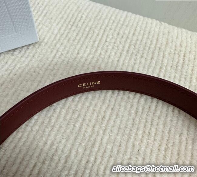 Spot Bulk Celine Teen Garance Shoulder Bag in Patent Calfskin 118053 Burgundy 2024