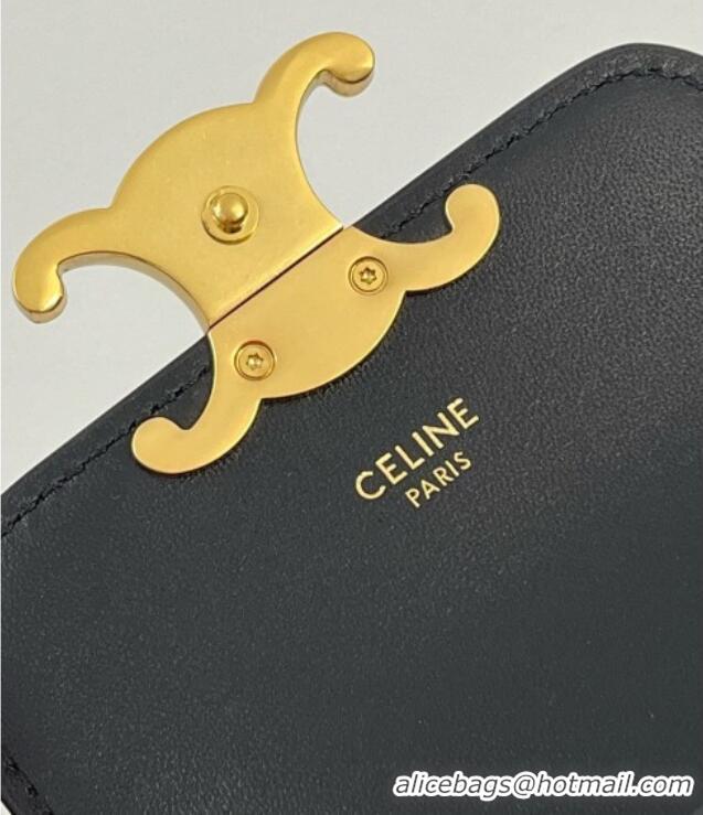 Good Product Celine Mini Claude in Shiny Calfskin 101513 Black 2024