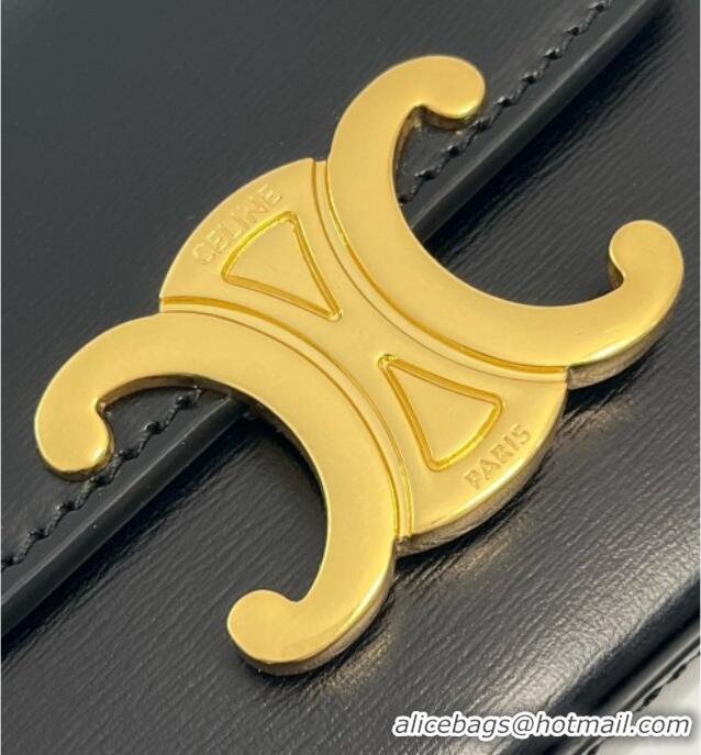 Good Product Celine Mini Claude in Shiny Calfskin 101513 Black 2024