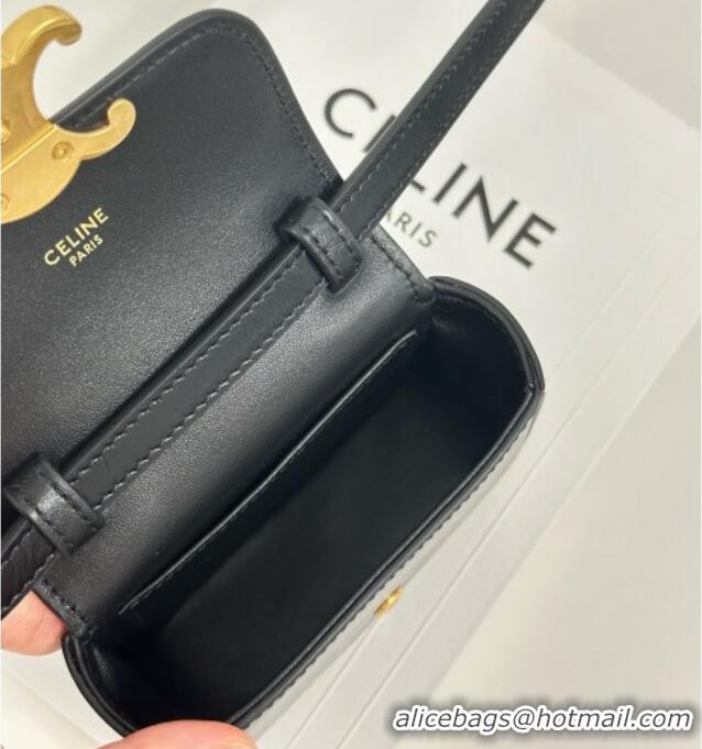 Good Product Celine Mini Claude in Shiny Calfskin 101513 Black 2024