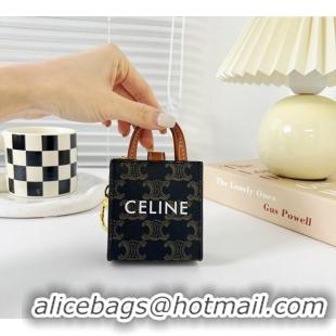 Grade Design Celine Signature Print Micro Vertiacl Cabas Pouch Bag Charm 0115 2025