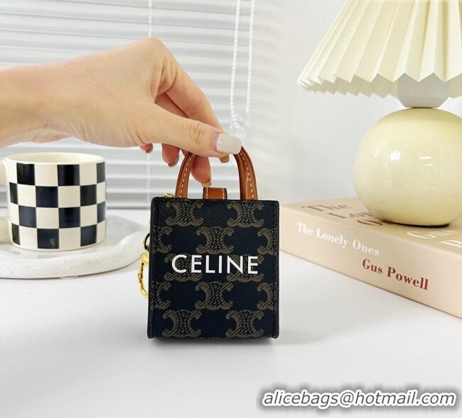 Grade Design Celine Signature Print Micro Vertiacl Cabas Pouch Bag Charm 0115 2025