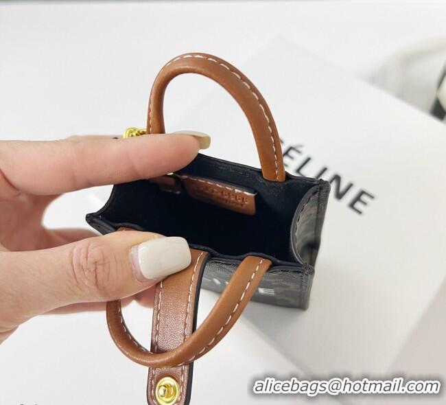 Grade Design Celine Signature Print Micro Vertiacl Cabas Pouch Bag Charm 0115 2025