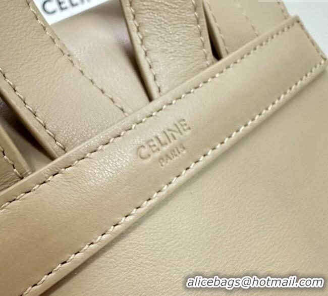 Luxury Discount Celine Backpack Bonnie Bag in Smooth Calfskin 118703 Beige 2025