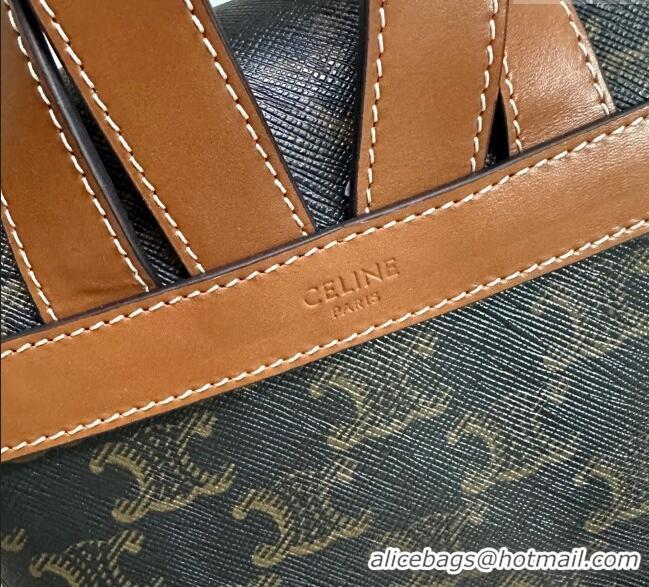 Good Looking Celine Backpack Bonnie Bag in Triomphe Canvas and Calfskin 118702 2025