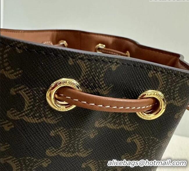 Good Looking Celine Backpack Bonnie Bag in Triomphe Canvas and Calfskin 118702 2025