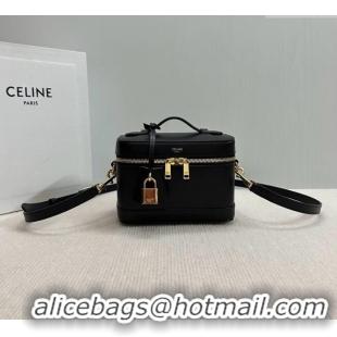 Buy Classic Celine Vanity Bag in Natural Calfskin 119463 Black 2025