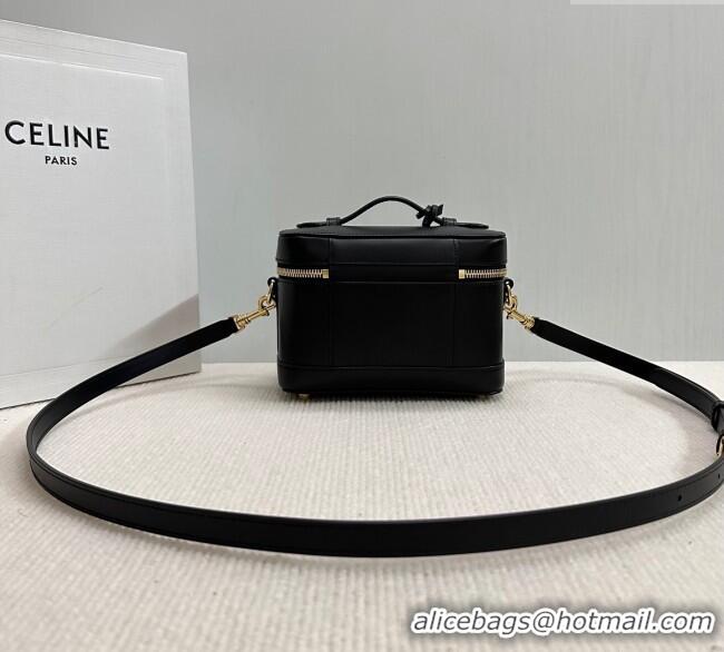 Buy Classic Celine Vanity Bag in Natural Calfskin 119463 Black 2025