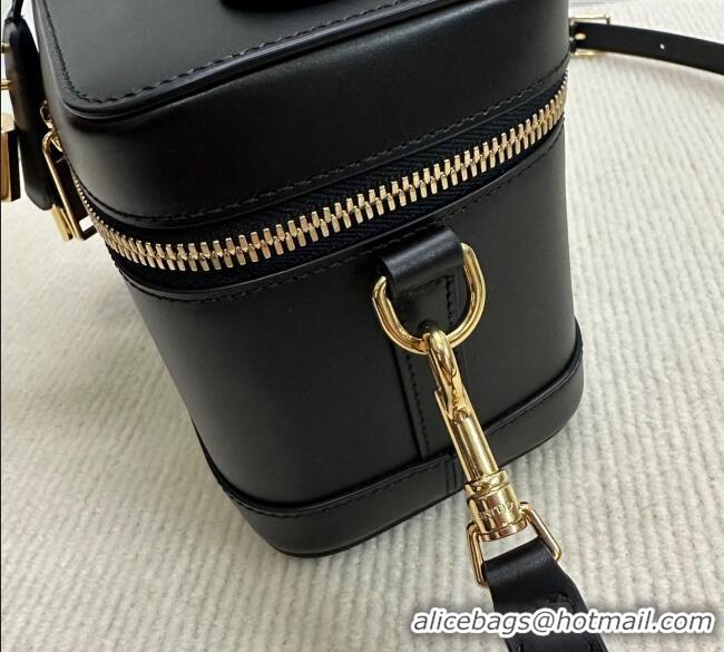 Buy Classic Celine Vanity Bag in Natural Calfskin 119463 Black 2025