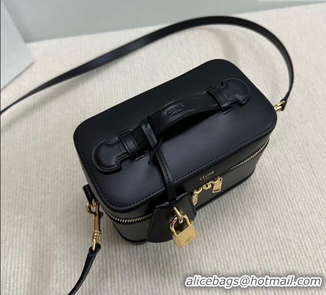 Buy Classic Celine Vanity Bag in Natural Calfskin 119463 Black 2025
