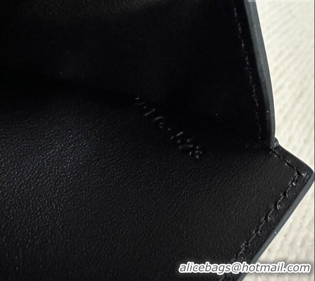 Top Design Celine Small Trifold Wallet 16 in Satinated Calfskin 10F523 Black 2025
