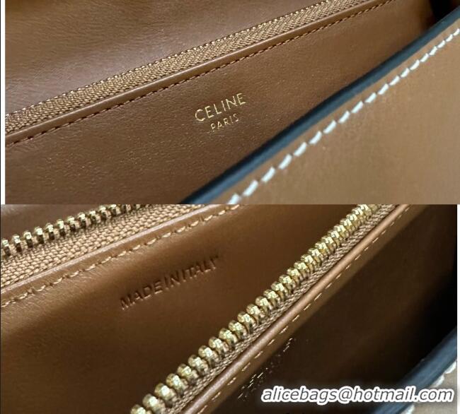 Best Price Celine Large Wallet 16 in Satinated Calfskin 10M033 Brown 2025