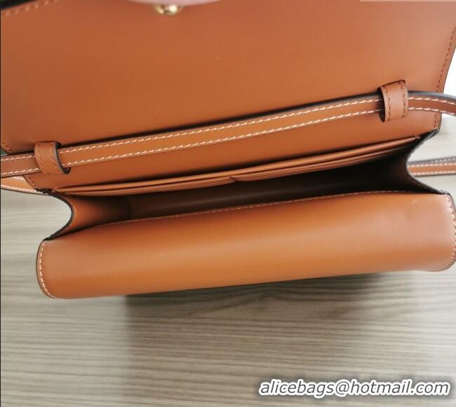 Buy Classic Celine Wallet on Strap Mini Bag in Triomphe Canvas and Lambskin 10D852 Brown 2025