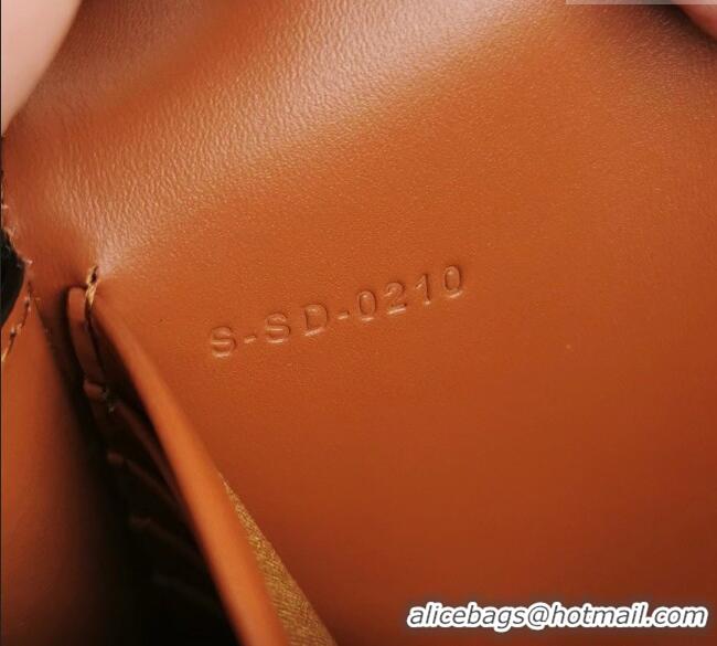 Buy Classic Celine Wallet on Strap Mini Bag in Triomphe Canvas and Lambskin 10D852 Brown 2025