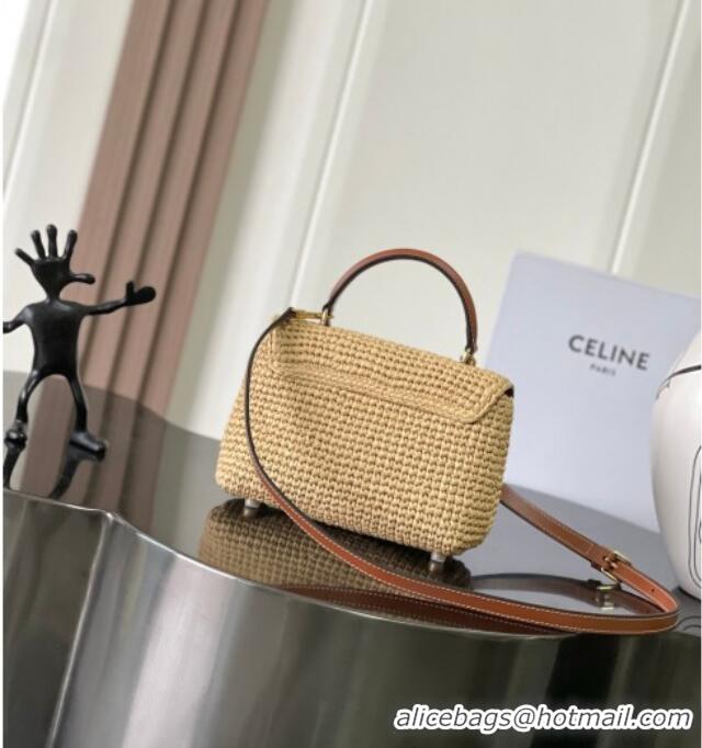 Grade Quality Celine Teen Nino Bag in Straw-Like 118113 Beige 2025