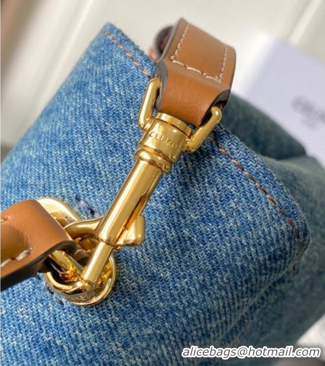 Buy New Cheap Celine Teen Nino Bag in Denim 118113 Blue 2025