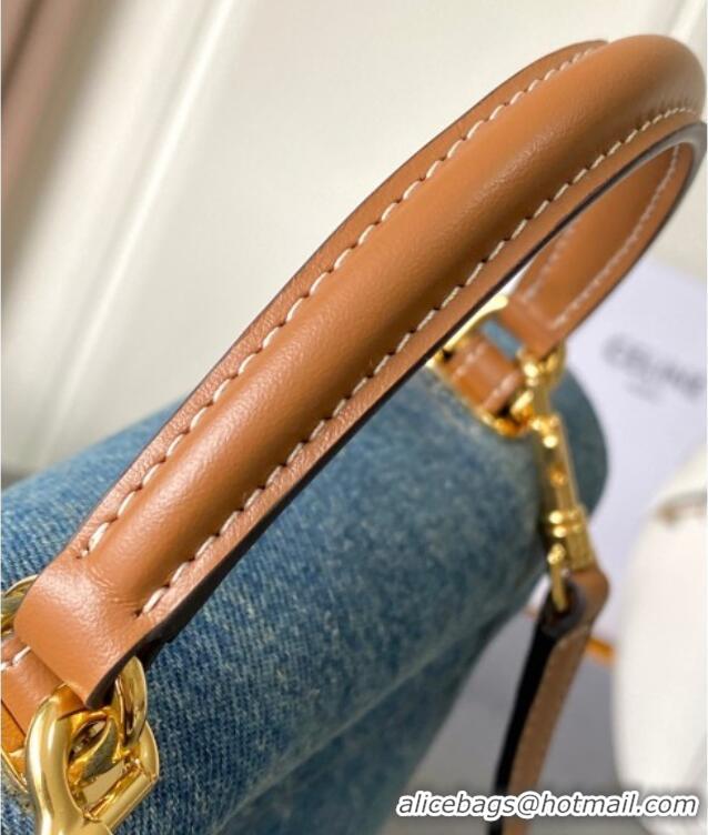 Buy New Cheap Celine Teen Nino Bag in Denim 118113 Blue 2025