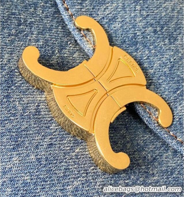 Buy New Cheap Celine Teen Nino Bag in Denim 118113 Blue 2025