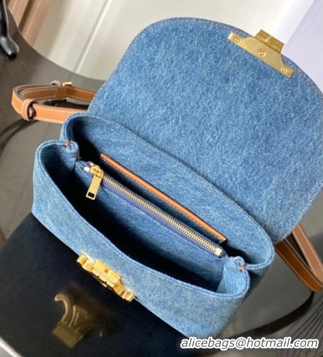 Buy New Cheap Celine Teen Nino Bag in Denim 118113 Blue 2025