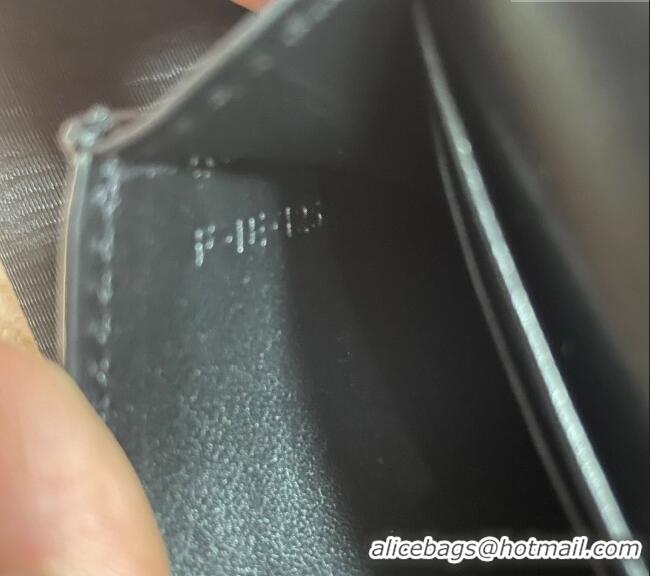 Modern Classic Celine Triomphe Card Case Wallet 10L583 Black/Gold 2025