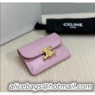 Spot Bulk Celine Triomphe Card Case Wallet 10L583 Pink 2025