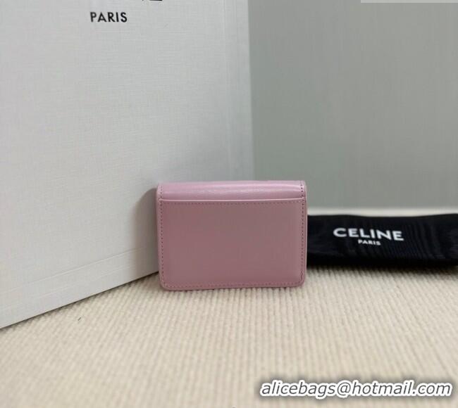 Spot Bulk Celine Triomphe Card Case Wallet 10L583 Pink 2025