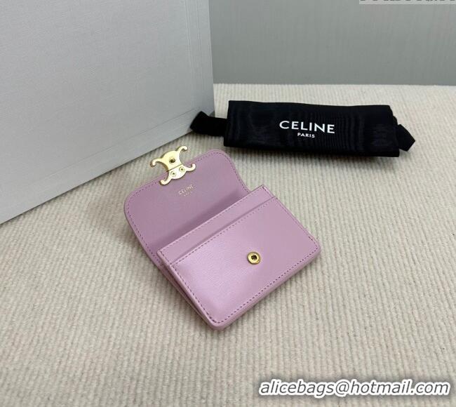 Spot Bulk Celine Triomphe Card Case Wallet 10L583 Pink 2025