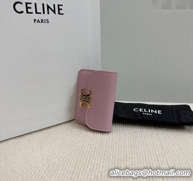 Spot Bulk Celine Triomphe Card Case Wallet 10L583 Pink 2025