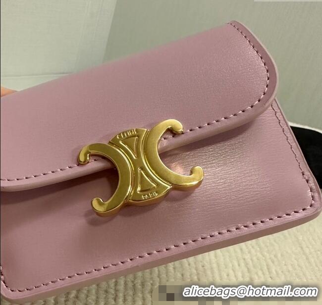 Spot Bulk Celine Triomphe Card Case Wallet 10L583 Pink 2025