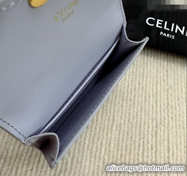 Modern Classic Celine Triomphe Card Case Wallet 10L583 Purple 2025