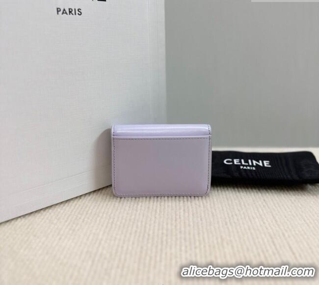 Modern Classic Celine Triomphe Card Case Wallet 10L583 Purple 2025
