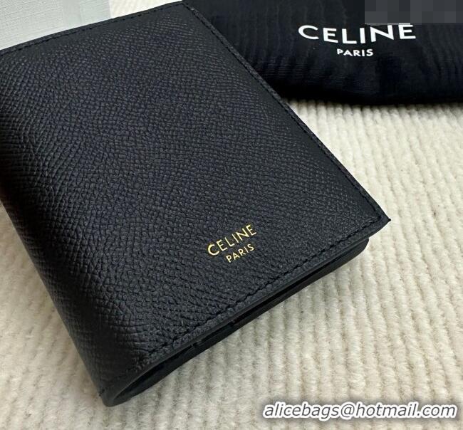 Best Product Celine Compact Wallet Triomphe Charm in Calfskin 10M103 Black 2025