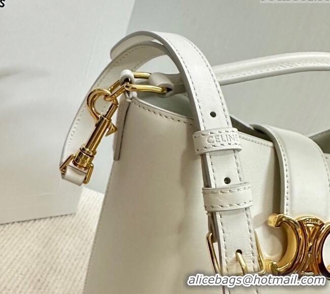 Fashion Discount Celine Small Bucket Bag Louise in Smooth Calfskin 119173 White 2025