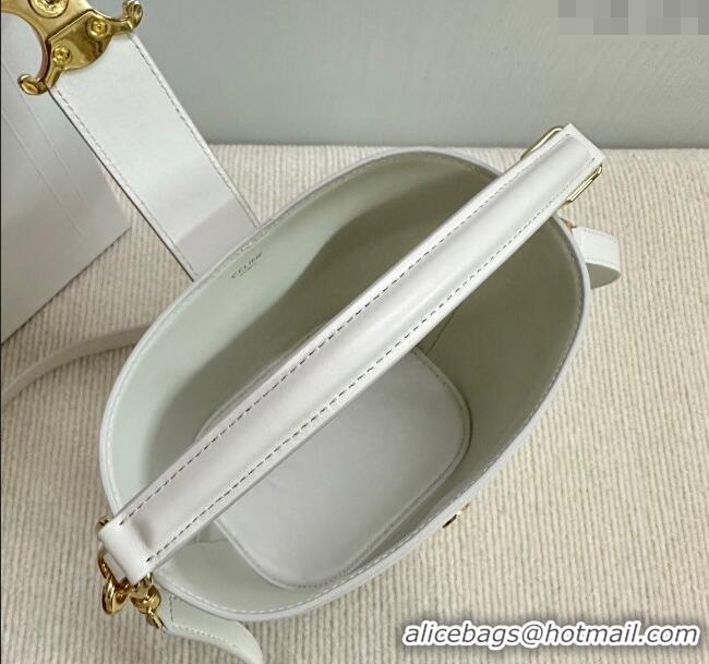 Fashion Discount Celine Small Bucket Bag Louise in Smooth Calfskin 119173 White 2025