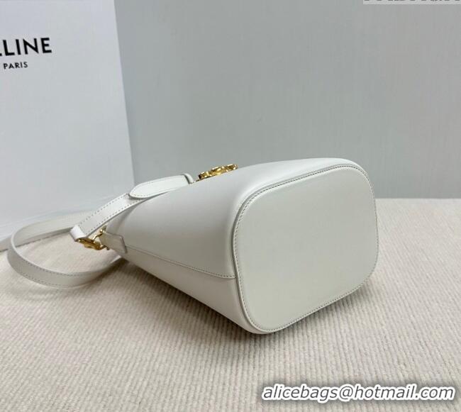 Fashion Discount Celine Small Bucket Bag Louise in Smooth Calfskin 119173 White 2025