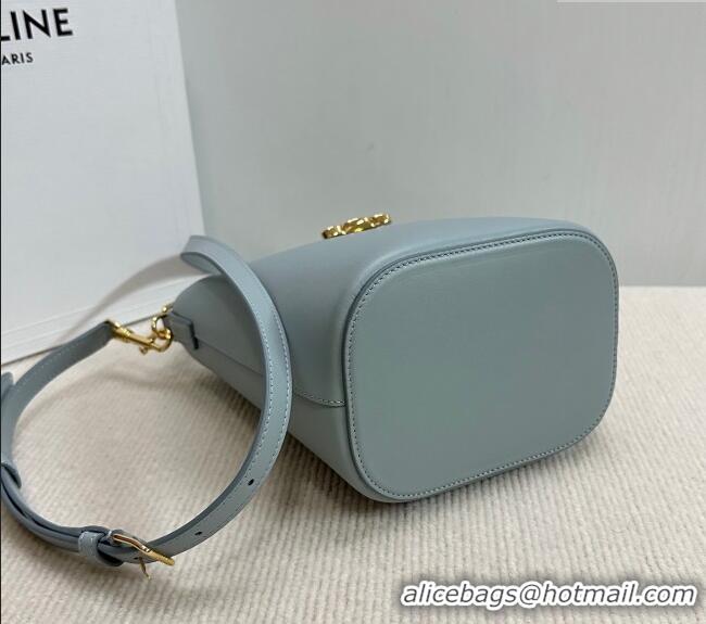 Low Cost Celine Small Bucket Bag Louise in Smooth Calfskin 119173 Ice Blue 2025