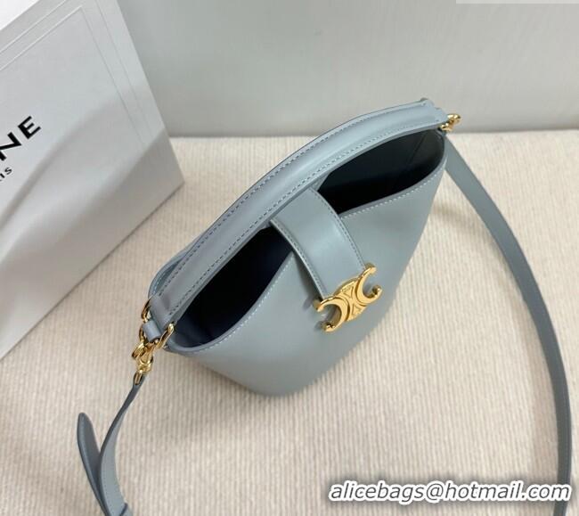 Low Cost Celine Small Bucket Bag Louise in Smooth Calfskin 119173 Ice Blue 2025