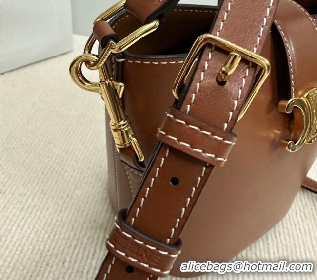 Classic Discount Celine Small Bucket Bag Louise in Smooth Calfskin 119173 Brown 2025