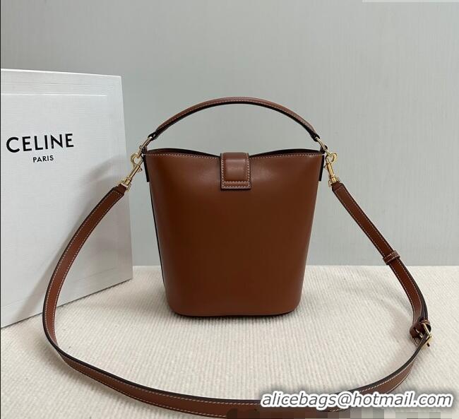 Classic Discount Celine Small Bucket Bag Louise in Smooth Calfskin 119173 Brown 2025