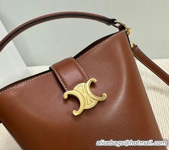 Classic Discount Celine Small Bucket Bag Louise in Smooth Calfskin 119173 Brown 2025