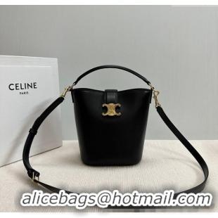 Modern Classic Celine Small Bucket Bag Louise in Smooth Calfskin 119173 Black 2025