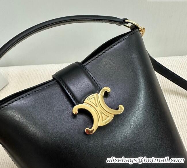 Modern Classic Celine Small Bucket Bag Louise in Smooth Calfskin 119173 Black 2025