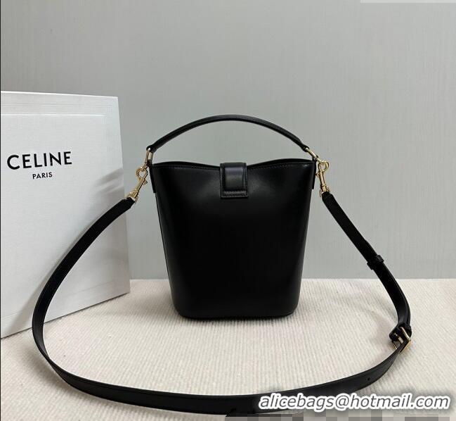 Modern Classic Celine Small Bucket Bag Louise in Smooth Calfskin 119173 Black 2025