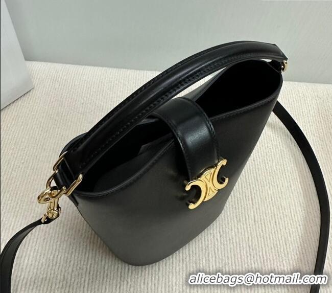 Modern Classic Celine Small Bucket Bag Louise in Smooth Calfskin 119173 Black 2025