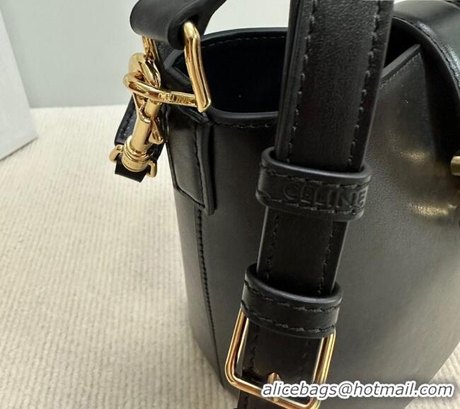 Modern Classic Celine Small Bucket Bag Louise in Smooth Calfskin 119173 Black 2025